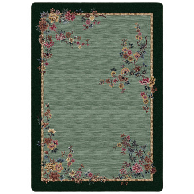 Alminus Signature Mindre Peridot Floral Area Rug
