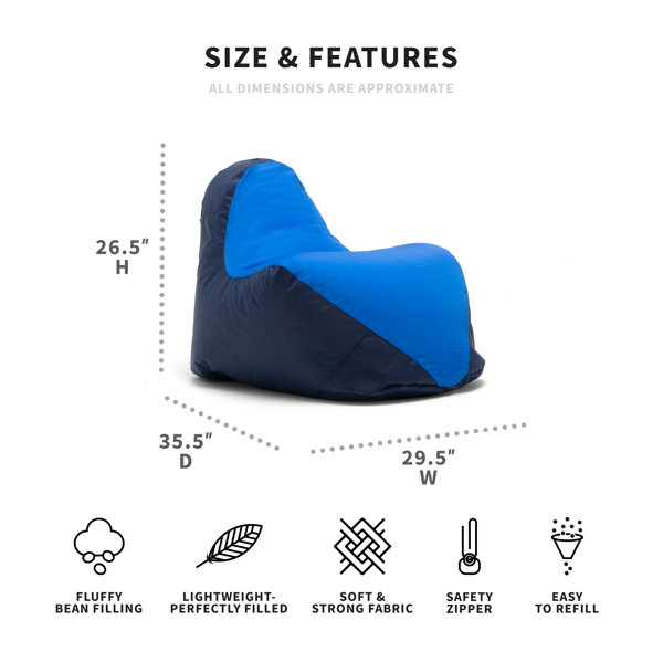 Comfort Research Big Joe Warp Soft Spandex Gaming Bean Bag Chair