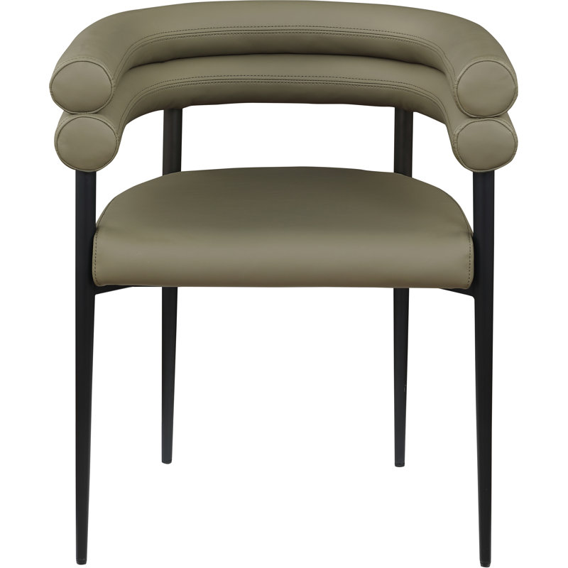 Chaise en cuir Cilton, Cuir olive végétalien