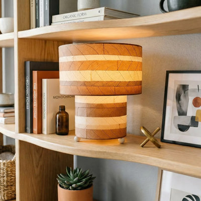  Striped Mushroom Table Lamp Natural