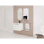 Meuble-lavabo mural 24 po avec lavabo en céramique et armoire latérale et portes, armoire combinée