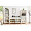 Buffet de salon 68 po, armoire de rangement multifonctionnelle, couleur blanche, pour chambre à coucher, bureau, console 66 po, L 23,7 po x l 15 po H 68 po, rangement 68