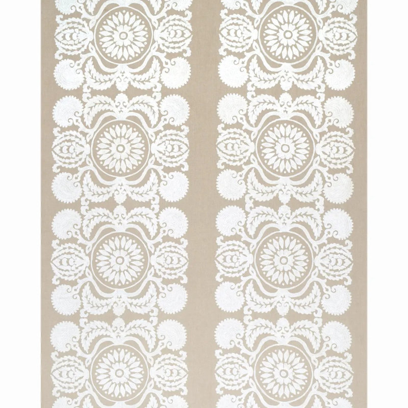 Castanet Embroidery Fabric, Natural