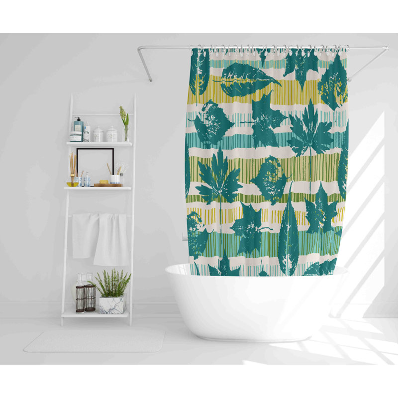 Laffoon Polyester Shower Curtain Set, 177cm H x 177cm W