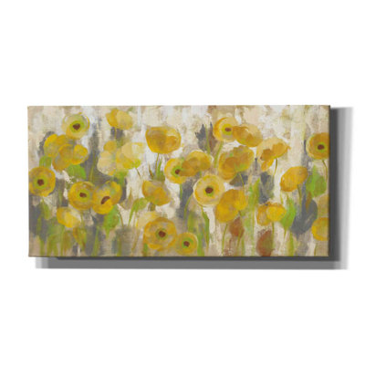 «Floating Yellow Flowers I» par Silvia Vassileva, art mural sur toile