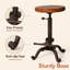Tabouret de bar pivotant vintage 22,04 à 25,98 pouces avec tabourets de comptoir industriels réglables pour îlot de cuisine avec repose-pieds