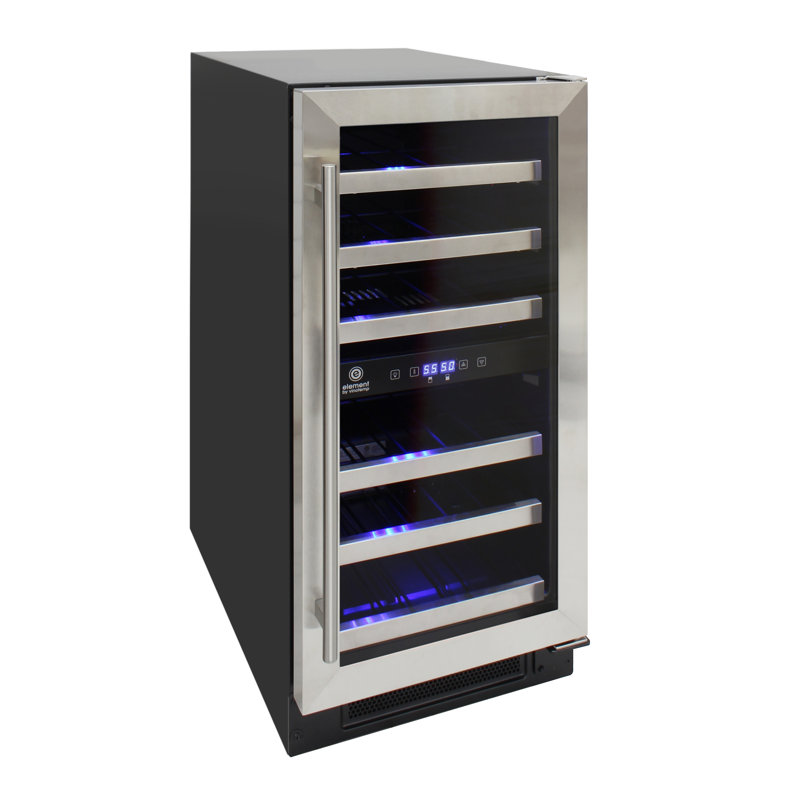 Vinotemp Connoisseur Series Compact Dual-Zone Wine Cooler, Stainless