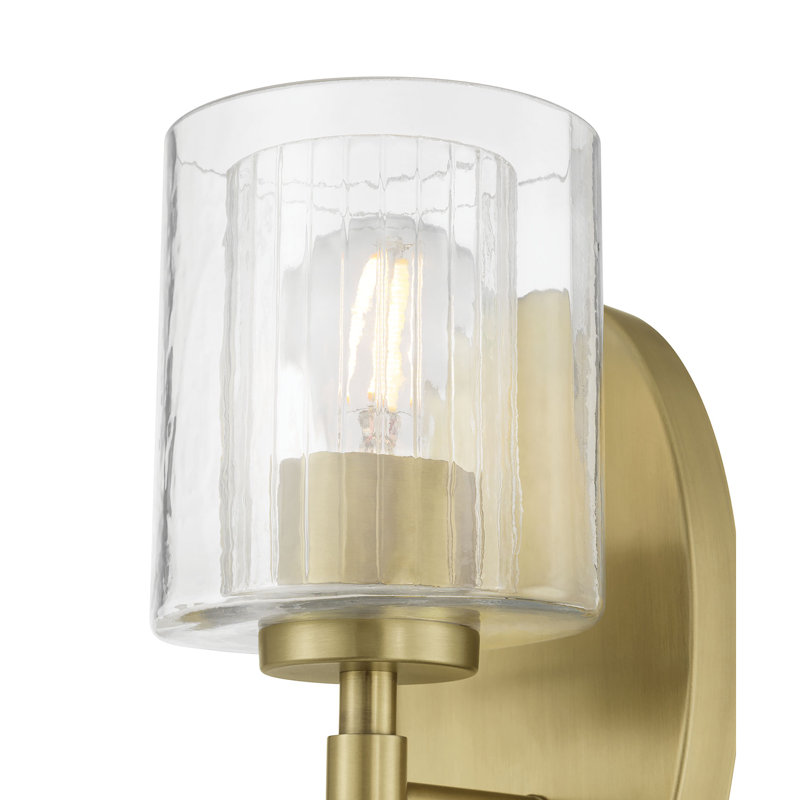 Applique murale 1 lumière 9,75 po Solventa, Laiton