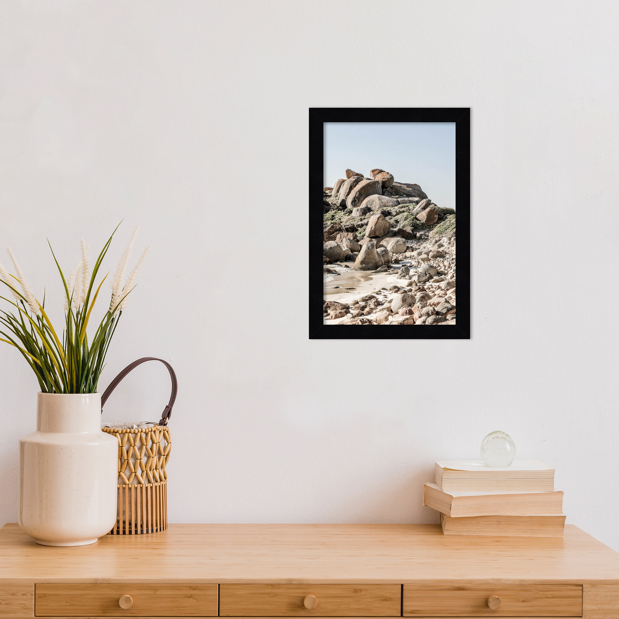 Boulder Beach No 2 by Shot by Clint Wood Framed Wall Art Print, Black, 13" H x 9" W