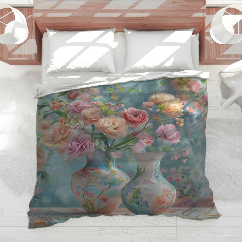 Édredon floral, Simple extra long