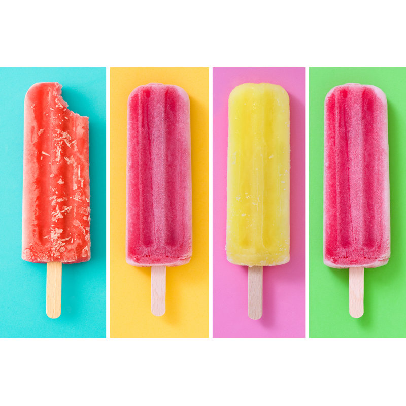 Collage of Popsicles - Photographie sur toile tendue, L 12 po x H 8 po