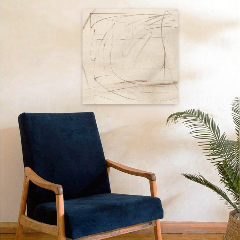 Art contemporain abstrait géométrique contemporain, H 24 po x l 24 po