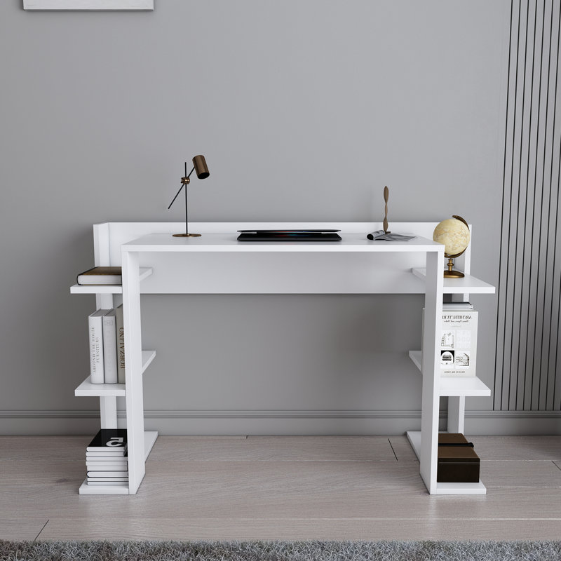 Klaiss Computer Desk, White