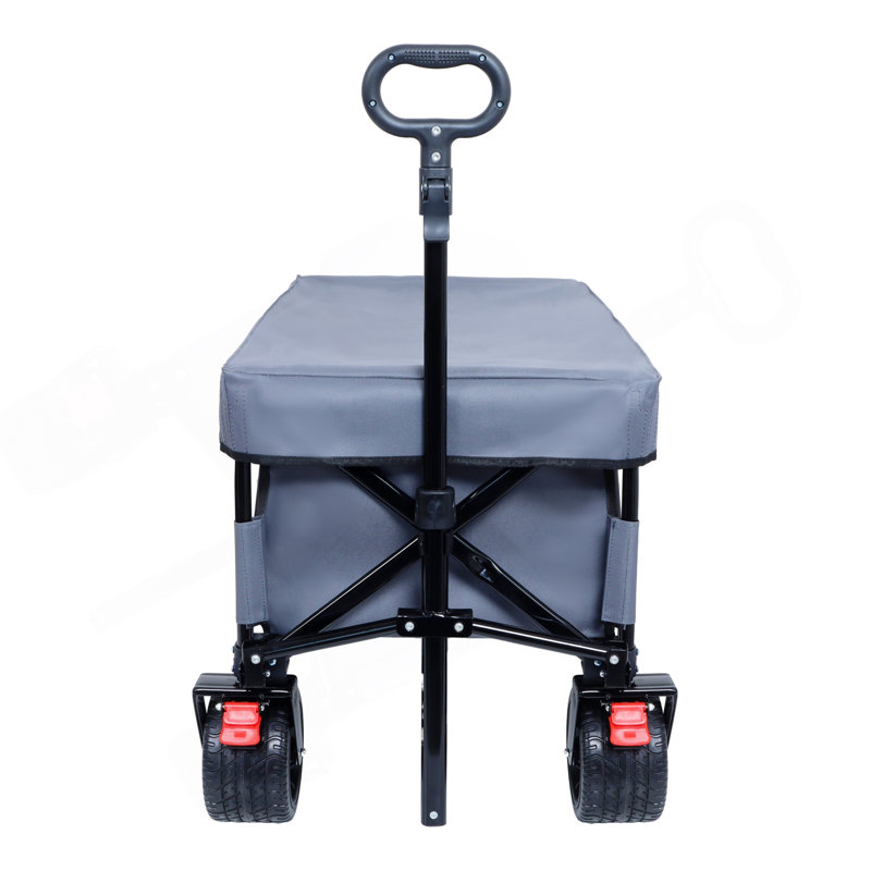 Versatile Foldable Wagon With Advanced Features For Outdoor Adventures, Gray