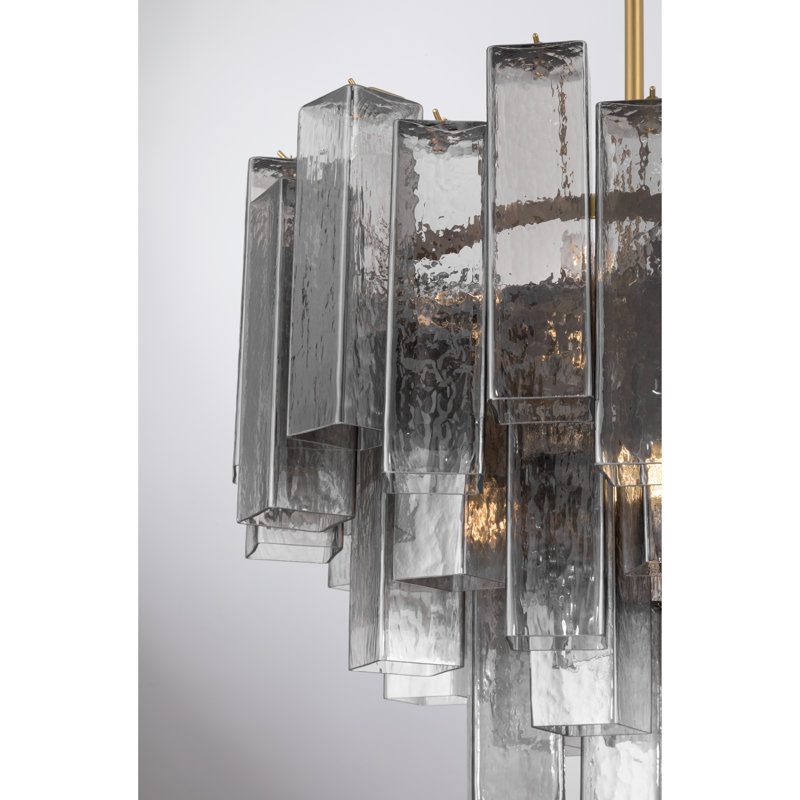 Luminaire suspendu 9 lumières 25,25 po Torvento, Gris