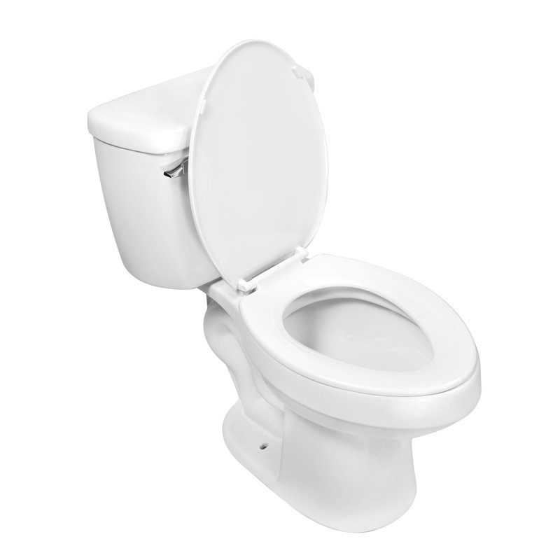 Toilette allongée 2 pièces ELLAI avec toilette simple standard à chasse simple de 1,28 GPF