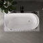 Baignoire autoportante Fslefay 67'' en acrylique, baignoire profonde avec bonde chromé à clapet et trop-plein intégré pour salle de bain spa, blanc brillant