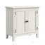 Buffet bohémien blanc 27,5 po avec 2 portes et tablettes réglables pour un rangement polyvalent