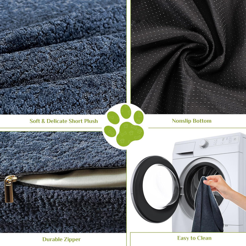 Orthopedic Microsuede Pet Bed, Blue