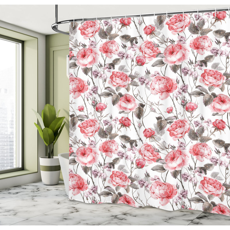 Shower Curtain with Hooks Included, 70"H x 69"W