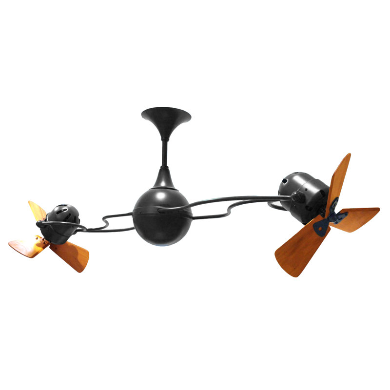 62" Italo Ventania 3 Blade Ceiling Fan, Black