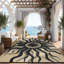 Tapis d'extérieur moderne réversible moderne - résistant aux taches, aux rayons UV, lavable et imperméable-1124412369-1124412373