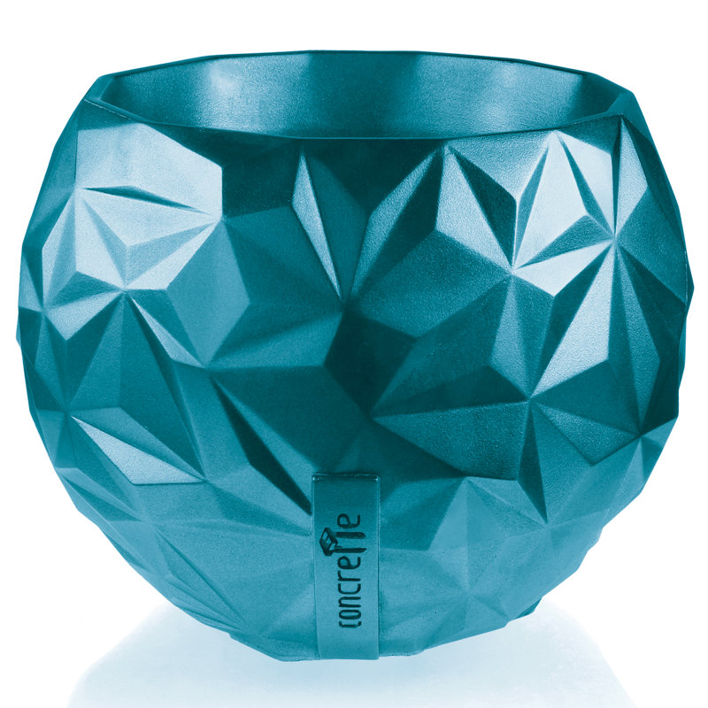 Handmade Pot Planter, Blue Metallic