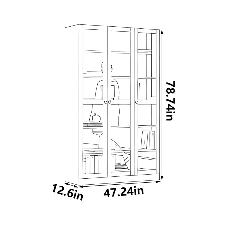 Modern solid wood high appearance level bookcase