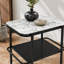 Ensemble de 3 tables d'appoint élégantes avec plateau en verre trempé et plateau de table en marbre blanc-1371630576-1371630579-1371630590