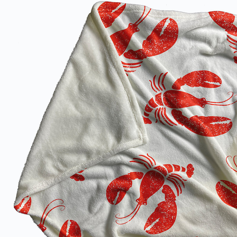 Foxfield Plain Weave / Muslin Throw Blanket, White/Red
