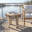 Tables de patio compactes, bois d'acacia et métal, table de bout d'extérieur rustique moderne