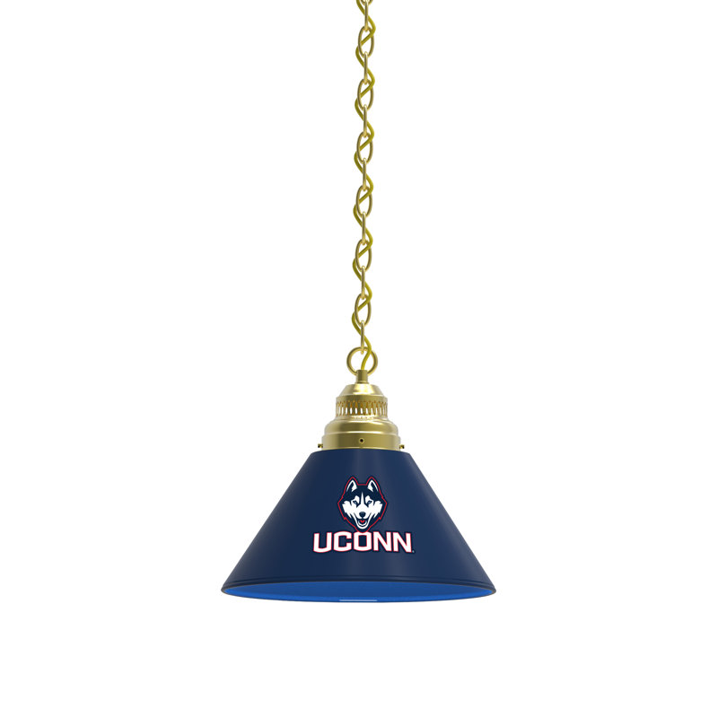 1 - Light Single Pendant, Brass, Connecticut Huskies