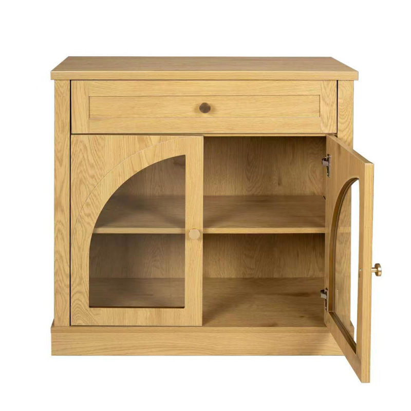 Buffet décoratif 2 portes l 32 po avec 1 tiroir, Naturel