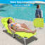 Chaise de bronzage 3 en 1 robuste avec trou pour le visage Chaise longue réglable à 5 positions pour l'extérieur-748943549