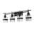4-Light Bathroom Vanity Light with Clear Glass Shades, Matte Black Wall Light Fixture-1349768773