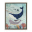 «Scuba Diver parmi les baleines», art mural encadré flottant par Irene Chan-1154207918-1141819215
