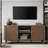 Modern 60-inch TV stand, suitable for up to 65-inch TVs, with classic walnut veneer