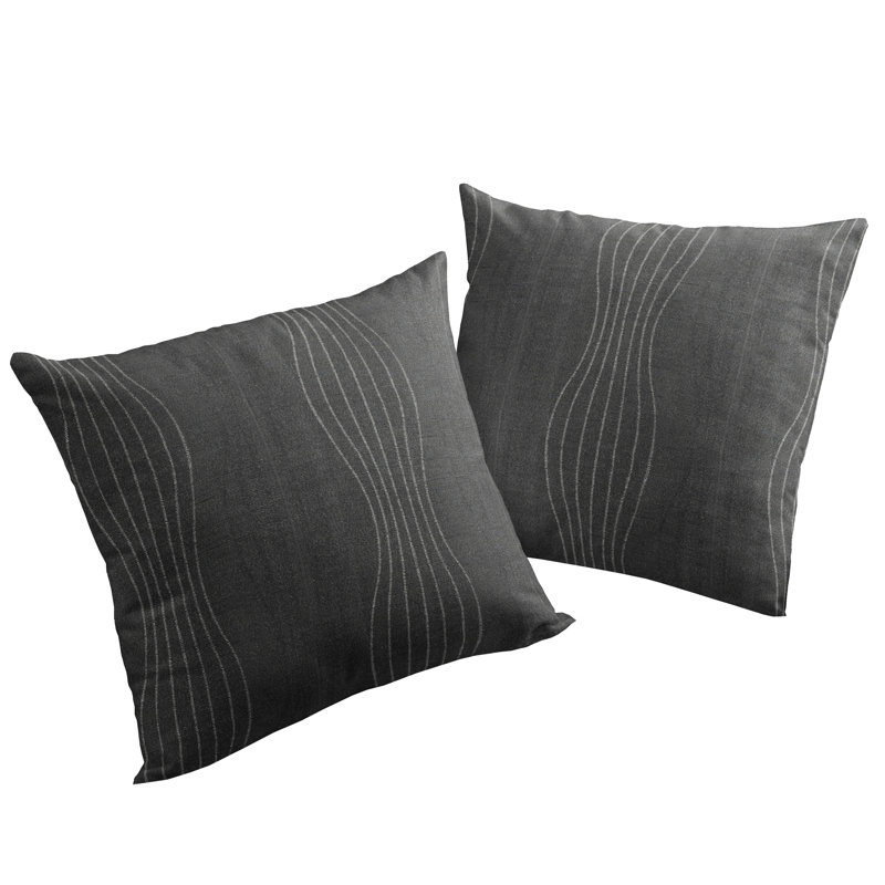 Bronis Square Cushion Cover, 50cm x 50cm, Grey/Silver