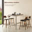 Tabouret de comptoir 27 po en similicuir noir 
