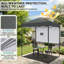 Pavillon escamotable de 6 pi L 4 pi. D Auvent extérieur en métal-110524652