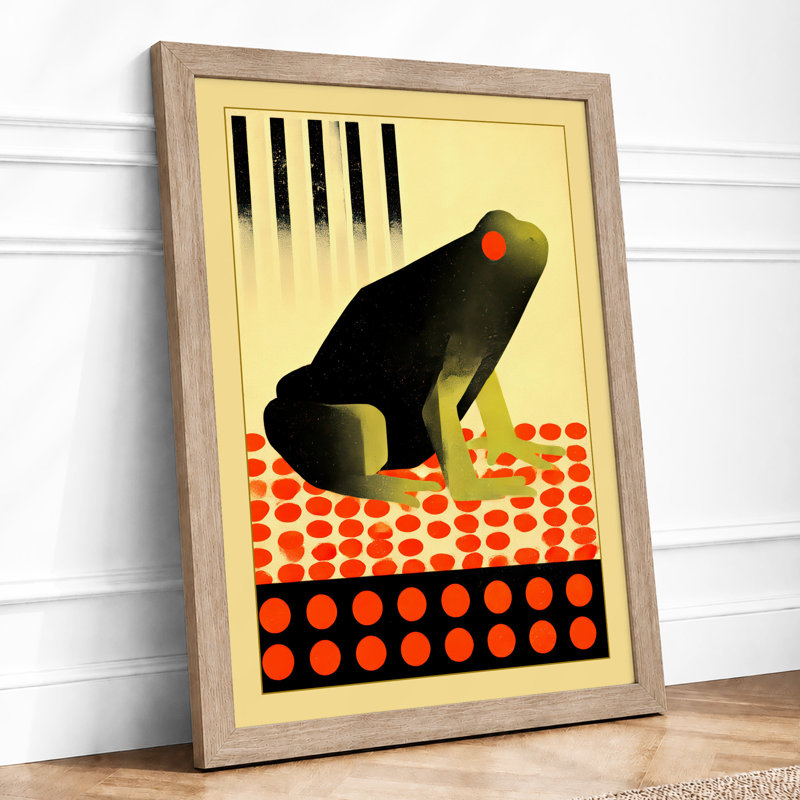 Seal In Modernist Form Geometric - Print, A4 - 29.7 x 21.0 cm, Oak