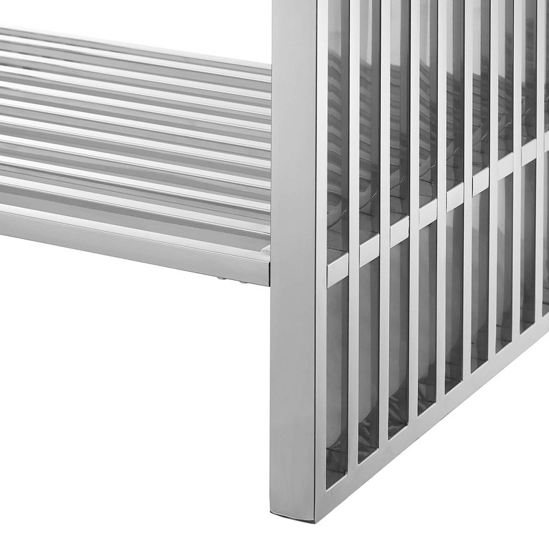 Modway Gridiron 36" Bathroom Vanity, Silver