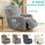 Housse pour fauteuil inclinable à coussins carrés/rectangulaires-1367264841