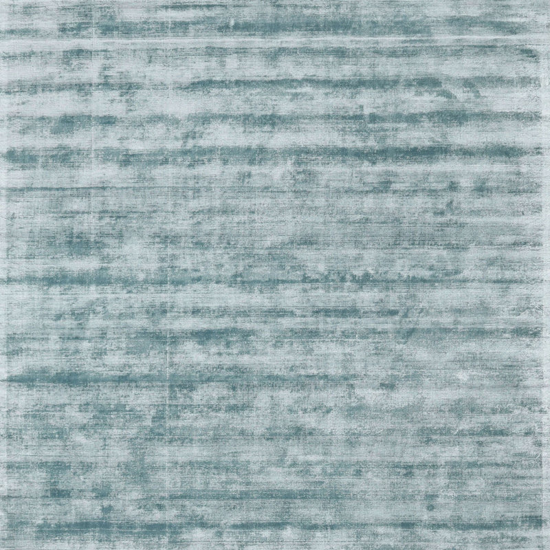 Tapis contemporain bleu ciel, Carré 5 pi