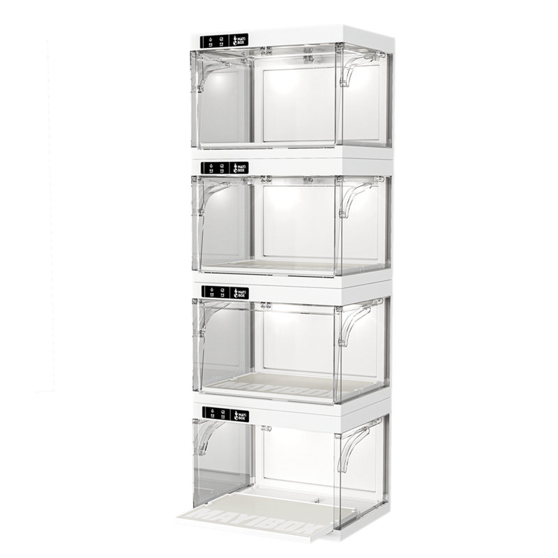 Intelligent Stackable Shoe Storage Box (Set of 4)