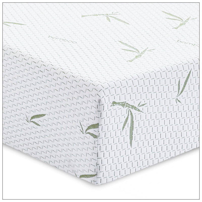 10-Inch Dual Layer Memory Foam Mattress With Rayon From Bamboo Infused Cover, Twin