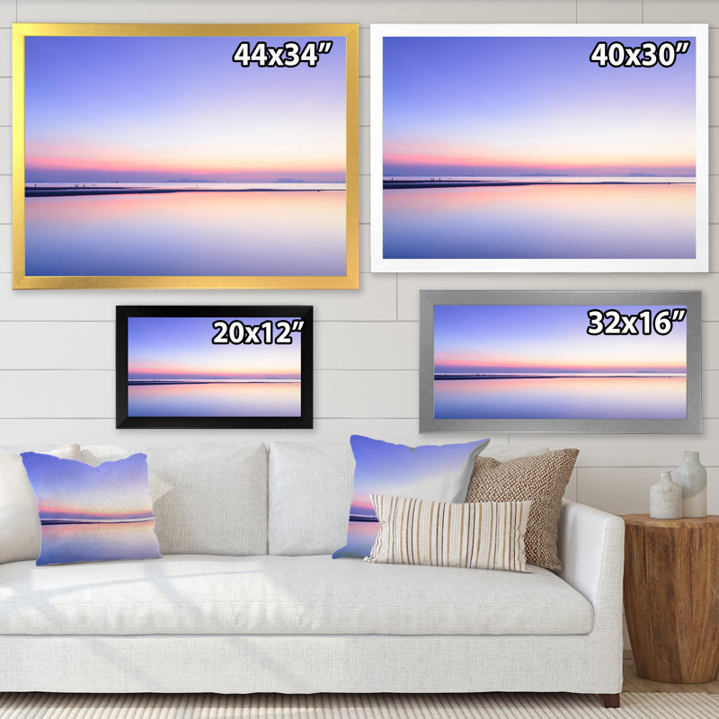 «Vibrant Panoramic Tropical Seascape Sunset III», reproduction d'art sur toile nautique et côtière, H 8 po x l 12 po x P 1 po