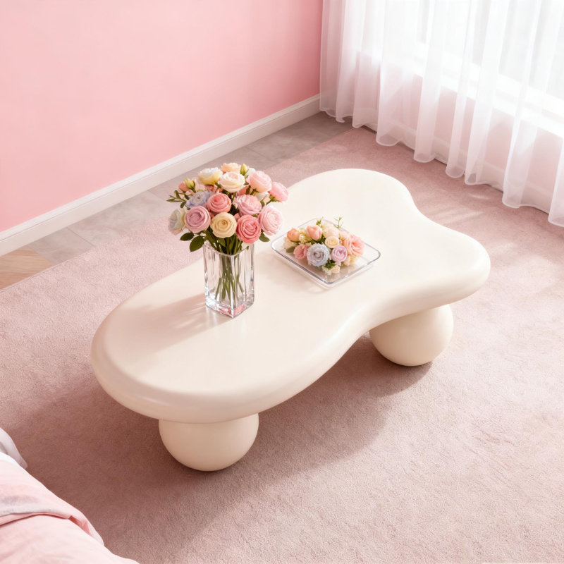Table basse, Blanc, crème, Blanc, crème