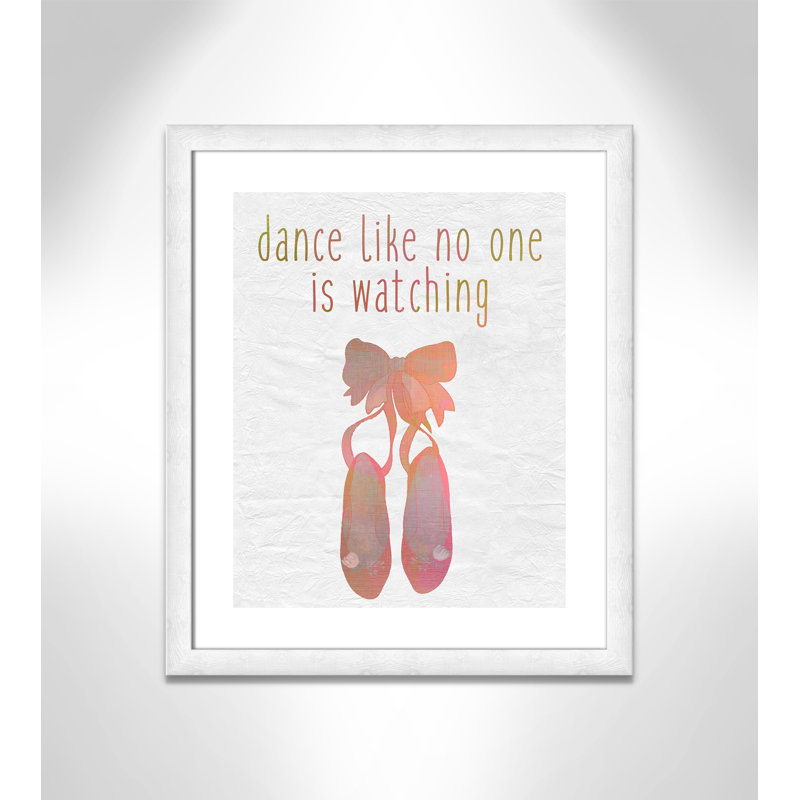 Danse, impression sur papier, H 24,5 po x l 20,5 po x P 0,6 po, Encadré plat à grain de bois blanc