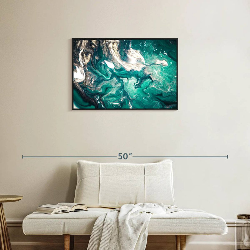 Avery Abstract Teal, 21" H x 31" W